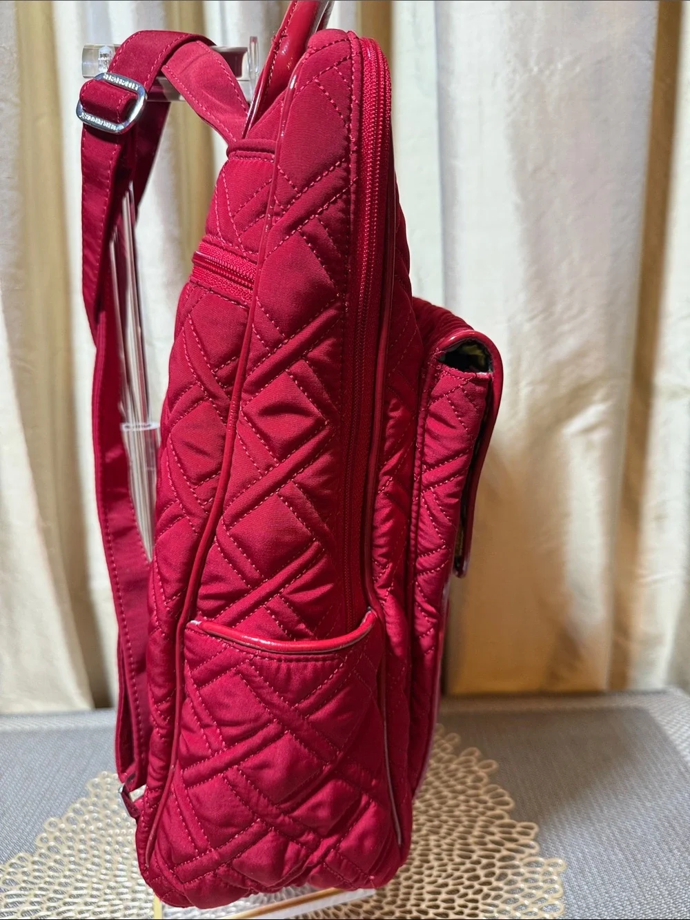 Vera Bradley Quilted Backpack- Red